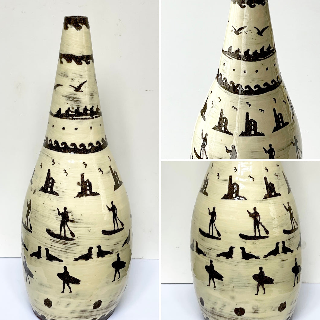 Large Cornish ‘Greek Style’ vase