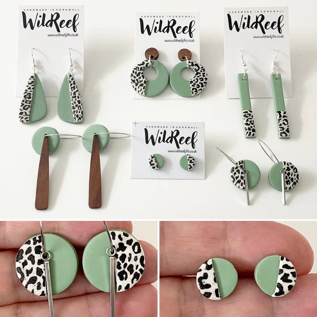 Sage Green Animal Print